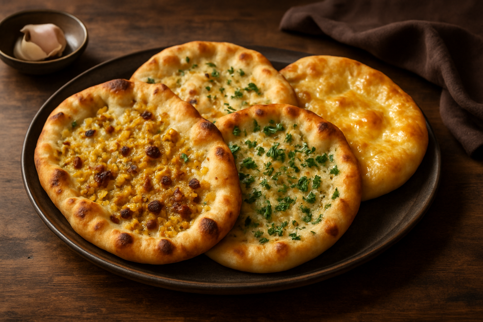 Naan (Garlic, Pashwari, Bullet and Butter)